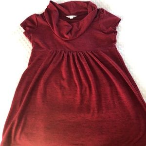 Three Seasons dark red maternity top